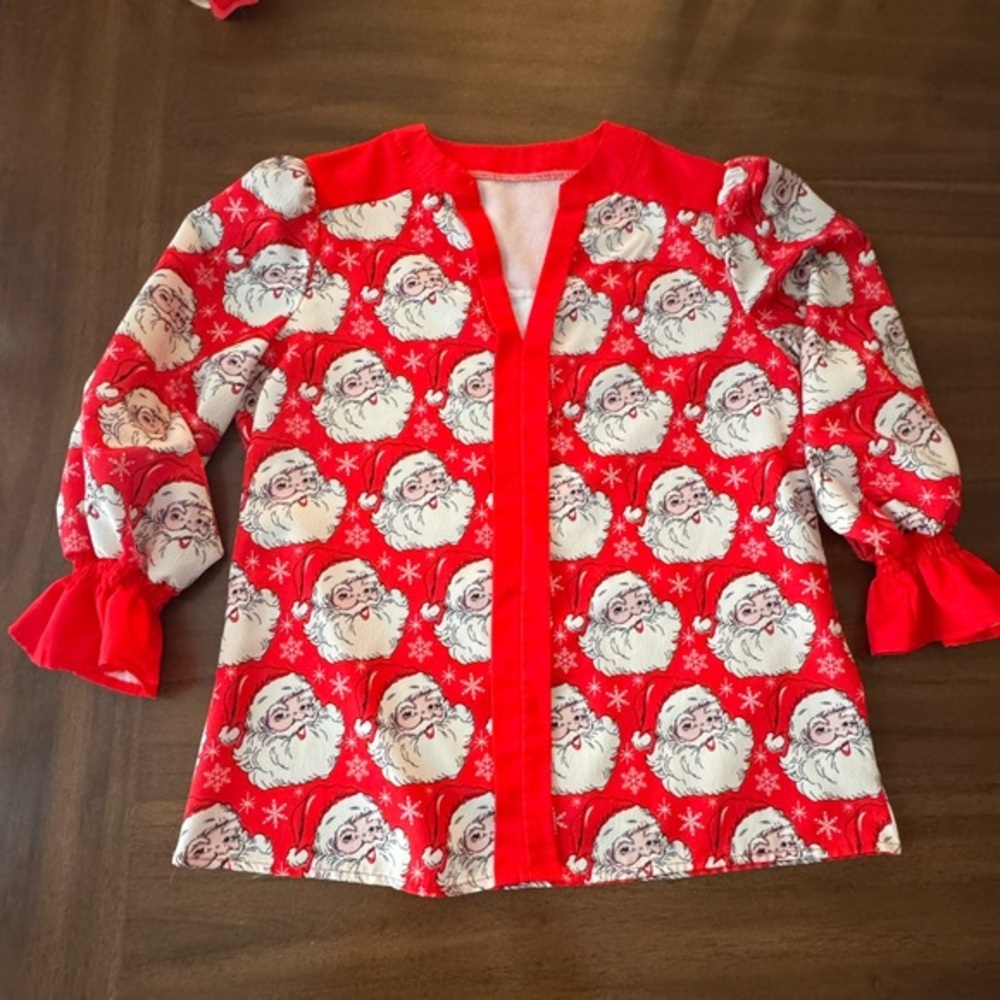 Shein Festive Red Santa  Shirt Small
